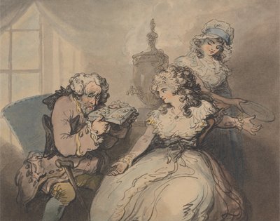 Een Pandjesbaas met Zijn Klant door Thomas Rowlandson